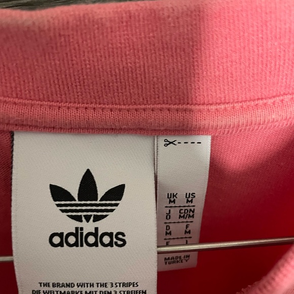 ADIDAS size M Pink/Hot Pink Short Sleeve Long Line Tee - Picture 2 of 6